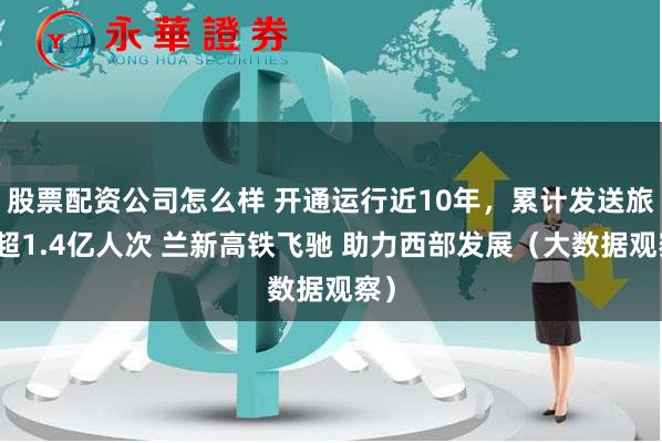 股票配资公司怎么样 开通运行近10年，累计发送旅客超1.4亿人次 兰新高铁飞驰 助力西部发展（大数据观察）